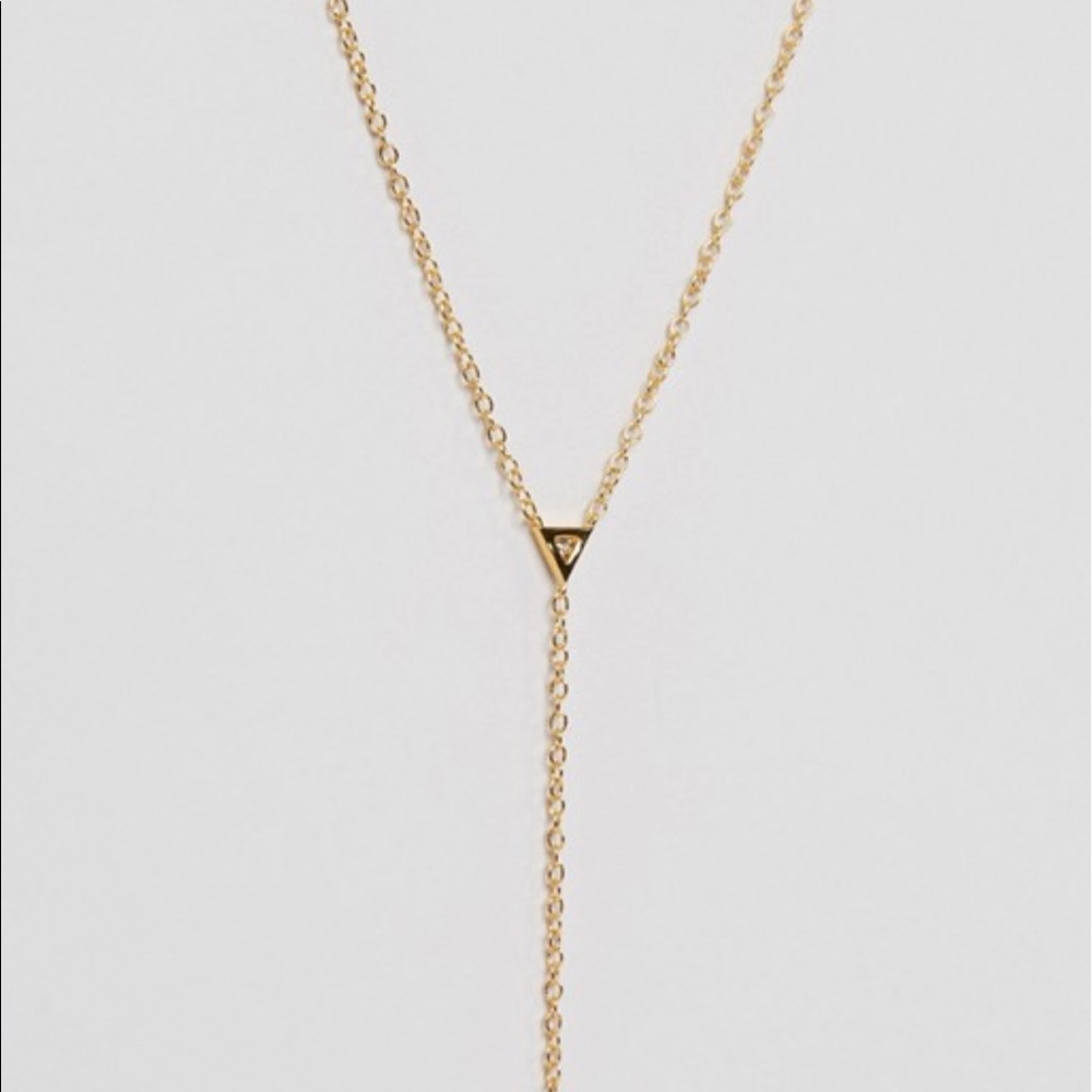 NWOT Gorjana Gold Pendant CZ Gem Necklace